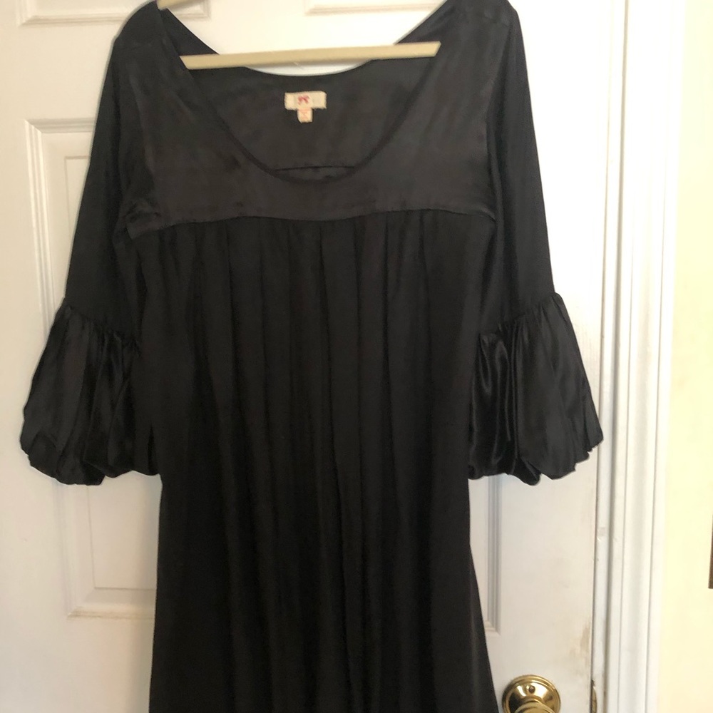 Black silk dress